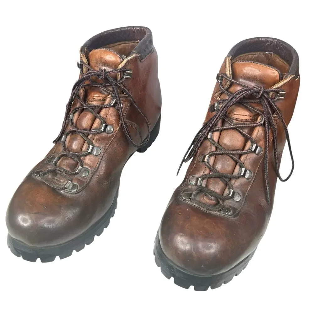Vintage Dexter Men’s ROF Brown Leather Hiking Mountaineering Boots Size US 9 M